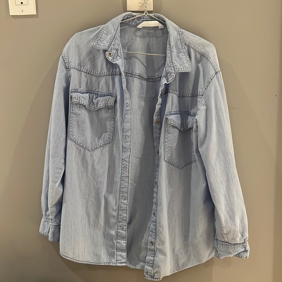 Blue button up Zara - Picture 1 of 2